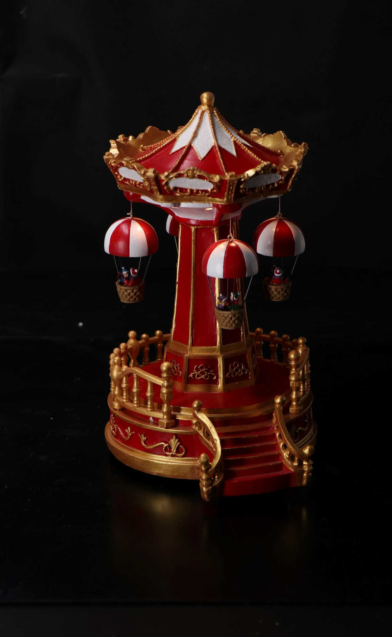 regalo italiano regalo italiano giostra natale con 12 led 22 x 18 cm h 30 cm multicolor ean 8057586156906