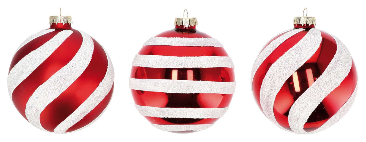 regalo italiano regalo italiano pallina natale d 10 cm vetro ass bianco rosso 1 pz ean 8057586057951