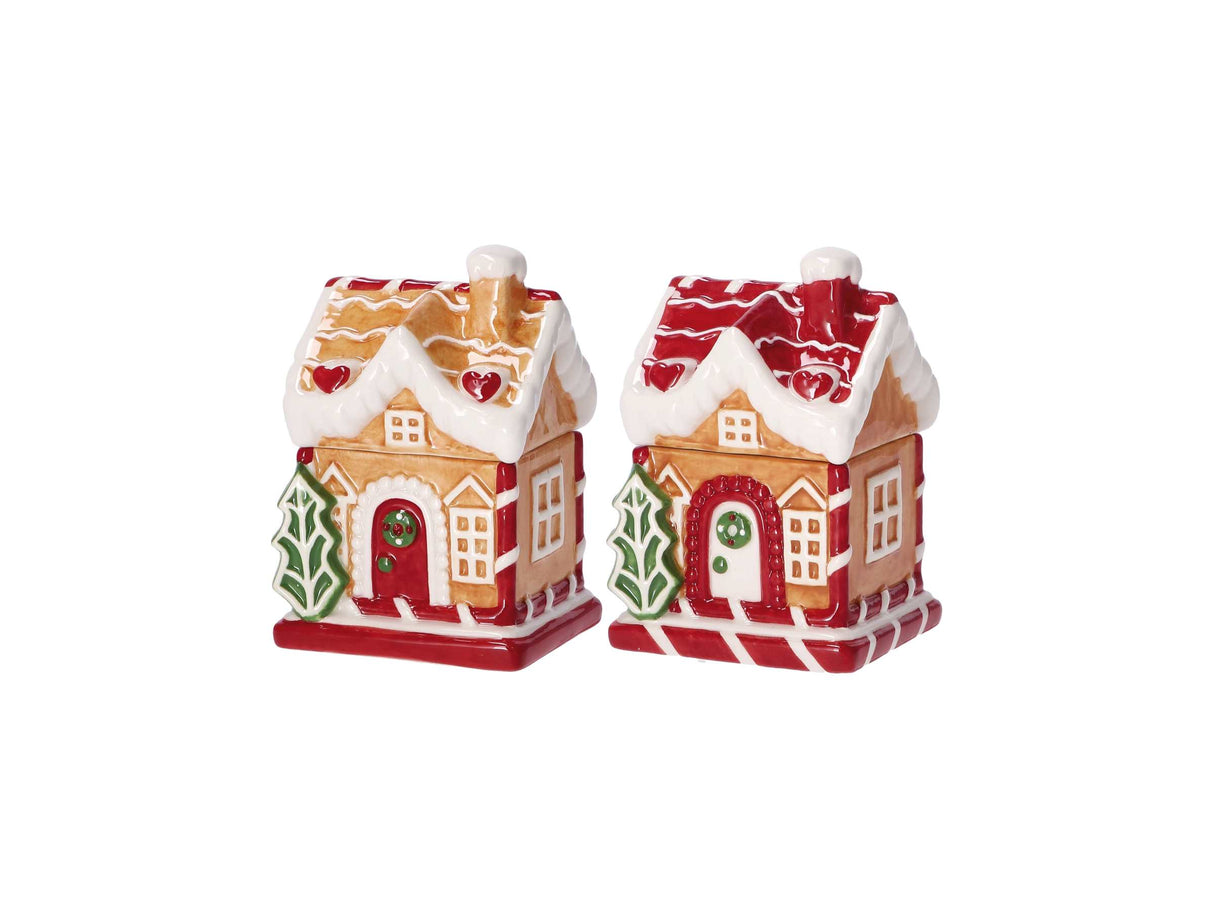 regalo italiano regalo italiano scatola casetta natale ceramica ass 9 x 8 x 13 cm multicolor 1 pz ean 8021785855199