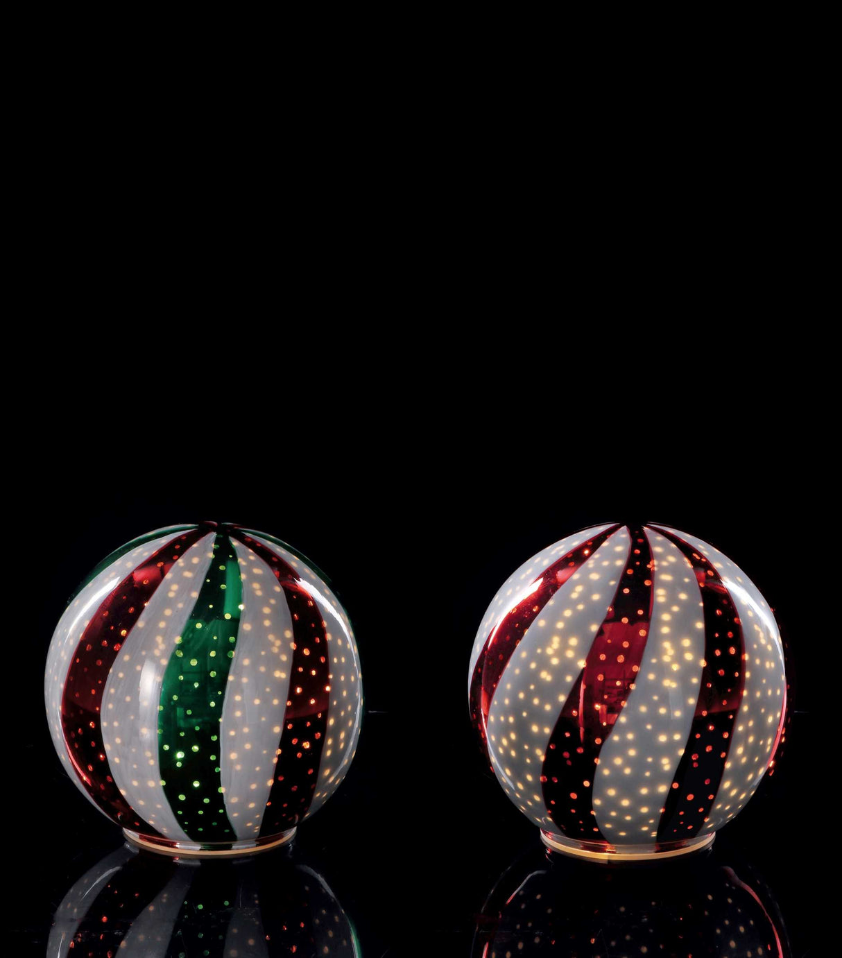 regalo italiano regalo italiano sfera natale vetro ass con led 15 cm bianco rosso verde 1 pz ean 8057586077522