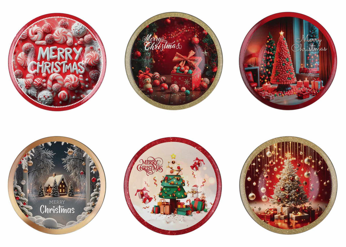 regalo italiano regalo italiano sottopiatto merry christmas natale tondo plastica d 33 cm ass multicolor 1 pz ean 8057586115118