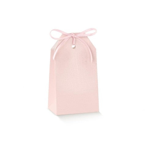 Scatolina tag Scotton fibra rosa 5,5×3,5×10cm conf. 10 pz. Bomboniera e packaging regalo per cerimonie eleganti. ean 8007402365975