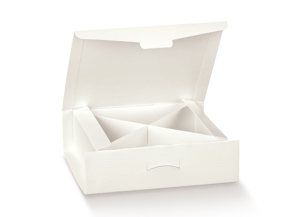 scotton scotton scatola gift portaconfetti 120 x 120 x 40 mm con divisorio fibra bianco 10 pz ean 8007402706754