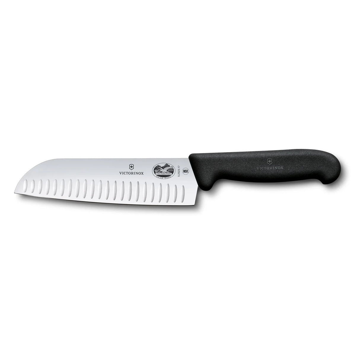 victorinox victorinox coltello santoku alveolato lama 17 cm manico fibrox nero ean 7611160060044