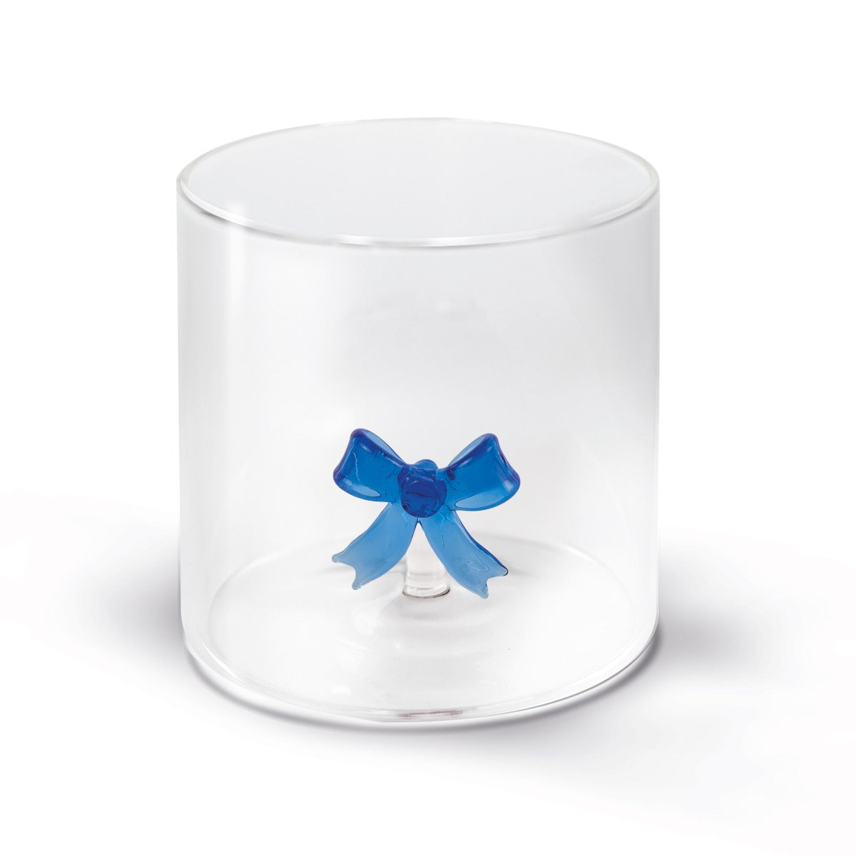 wd lifestyle wd lifestyle bicchiere vetro borosilicato cc 250 ml decoro fiocco blu ean 8055035680590