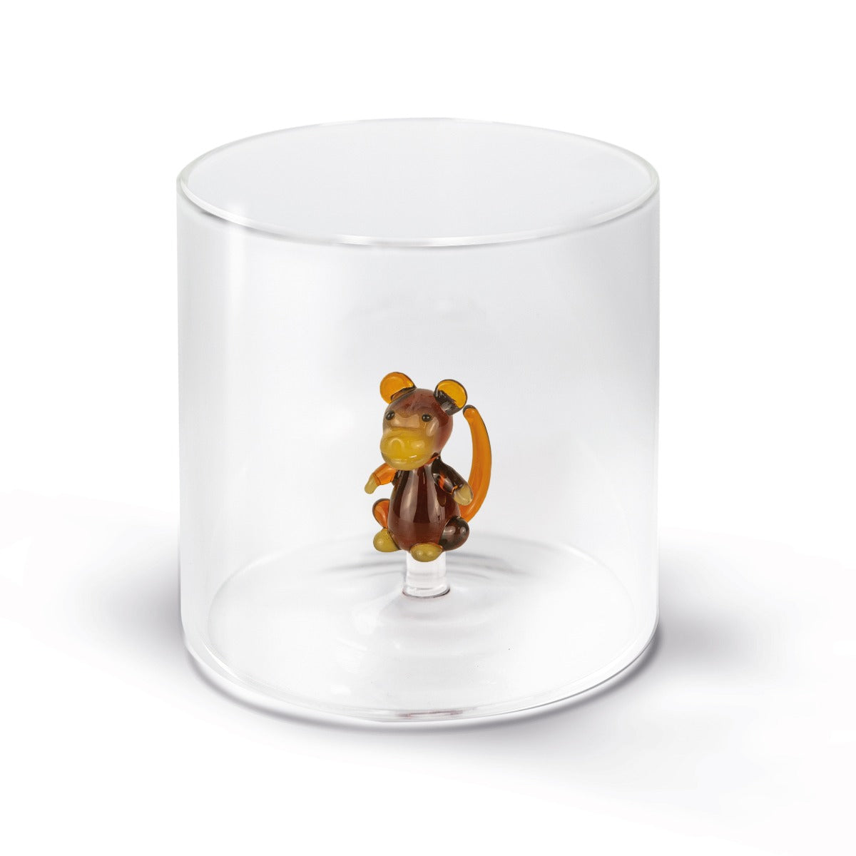 wd lifestyle wd lifestyle bicchiere vetro borosilicato cc 250 ml decoro scimmia ean 8055035680521