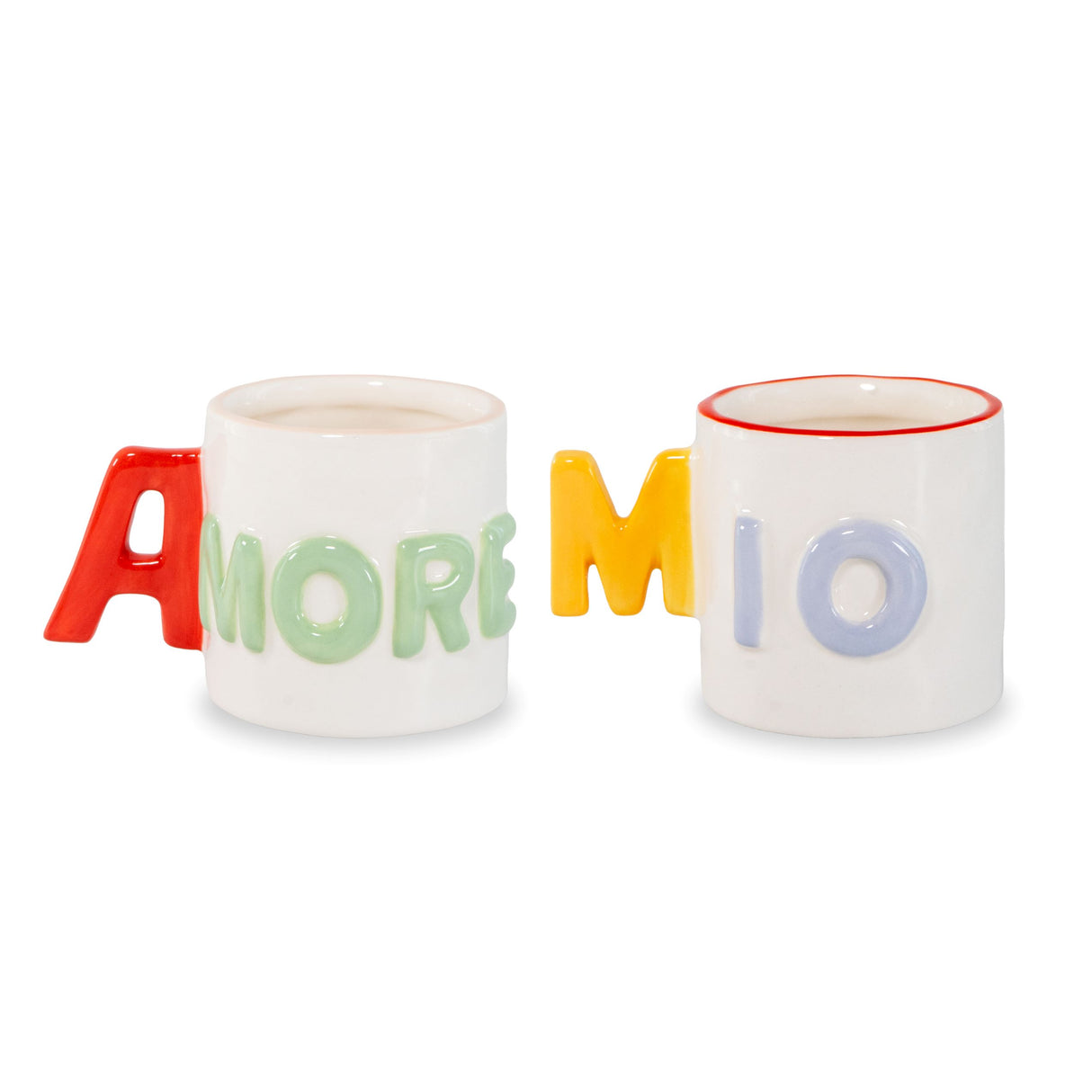 wd lifestyle wd lifestyle set 2 tazzine caffe in stoneware 100 ml decoro amore mio ean 8055035684949