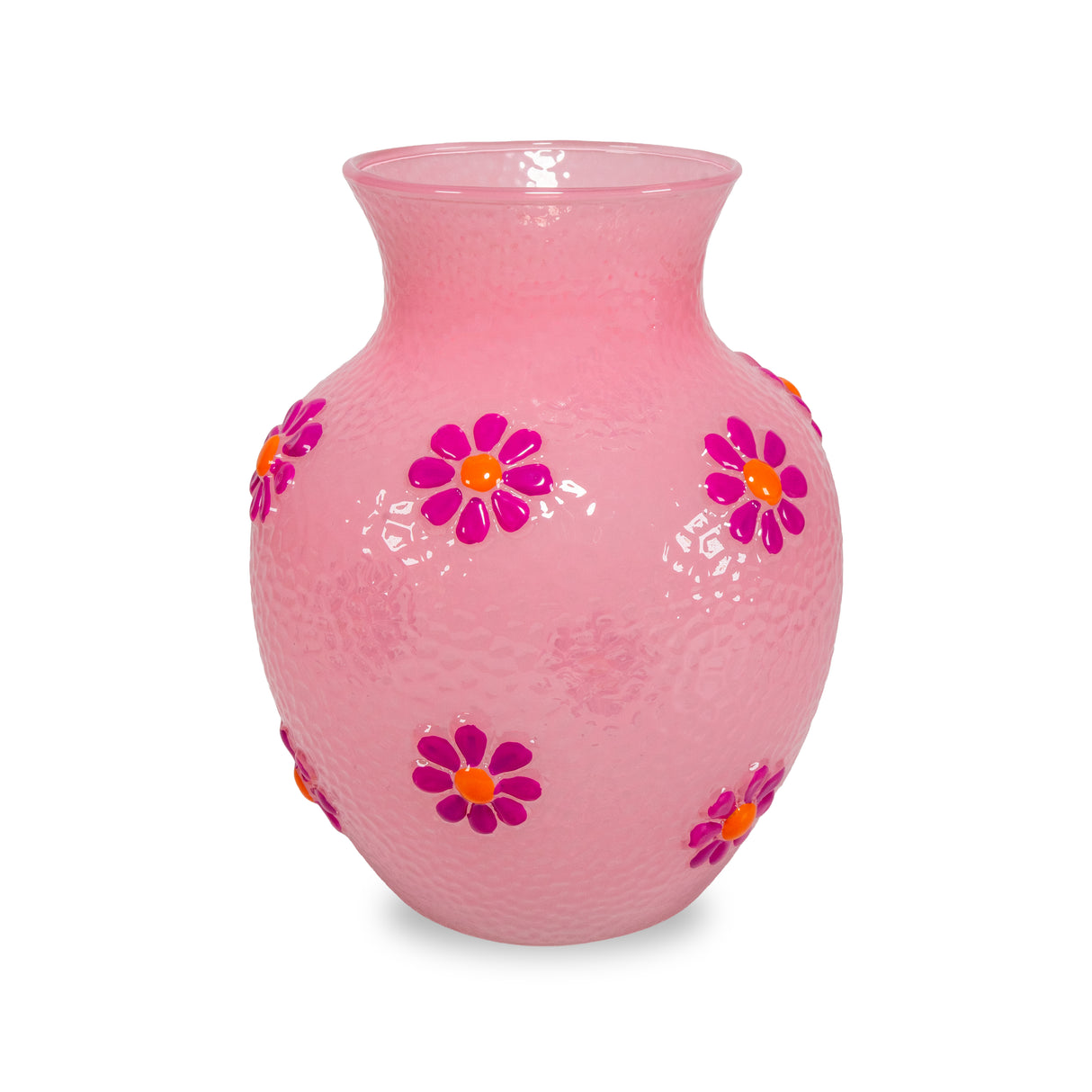 wd lifestyle wd lifestyle vaso in vetro con decorazioni esterne rosa ean 8055035685892