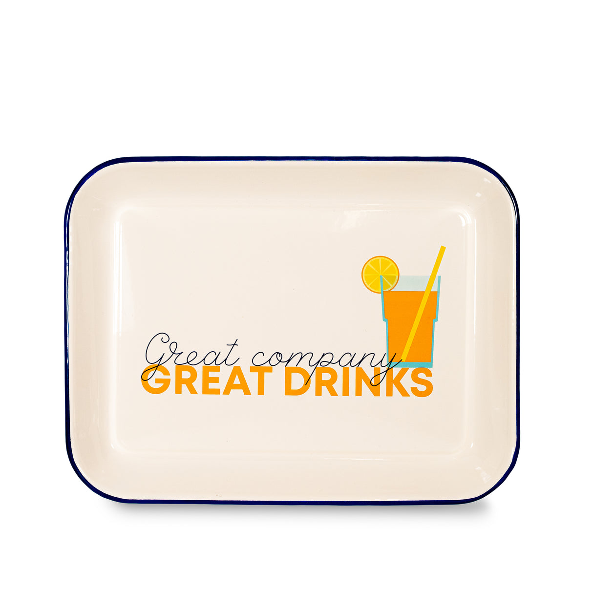 wd lifestyle wd lifestyle vassoio in latta smaltata 34 x 255 cm decoro great company great drinks ean 8055035682990