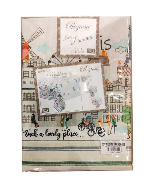 preziosa home preziosa home tovaglia loneta 140 x 360 cm stampata limoni e farfalle ass cotone 1 pz ean 8050264144547