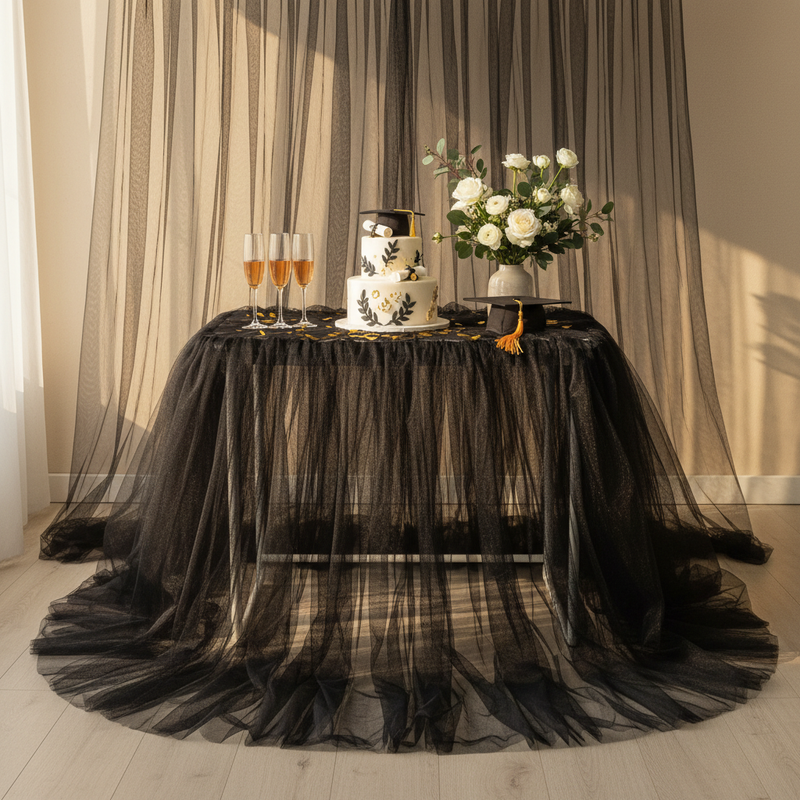 Rotolo Tulle semi-trasparente per bomboniere, decorazioni e fai da te. ARPIMEX rotolo nero H 12,5 cm × 100 mt, rete fine, no sfilacciatura ean 8018318337130
