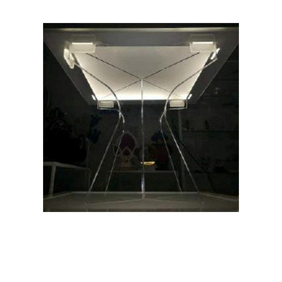 bigiemme bigiemme alzata trasparente in plexiglass per top led 39x39 cm h 20 cm