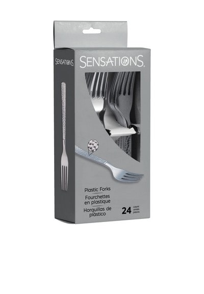 bigiemme bigiemme forchette plastica metallizzate argento hammered 24 pz ean 0092352989027