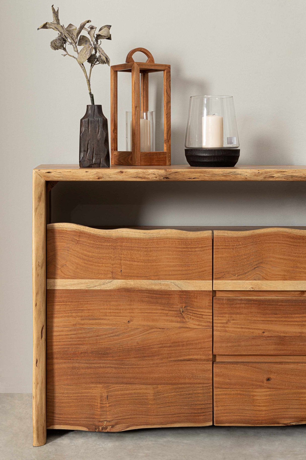 bizzotto bizzotto credenza 2 ante 3 cassetti eneas l 160 cm h 85 cm p 45 cm legno di acacia ean 8051836130524