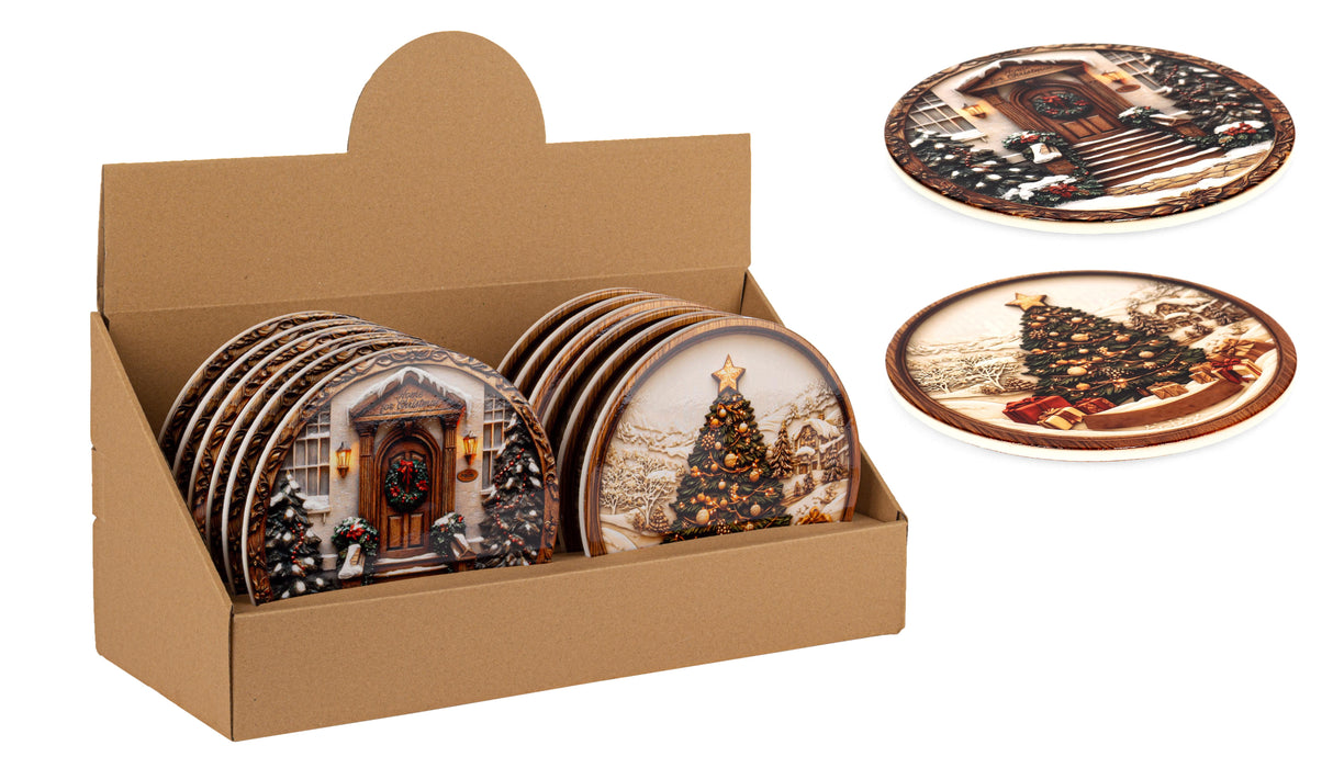 bizzotto bizzotto sottopentola di natale paul chalet ass ceramica d 20 cm multicolor ean 8051836760271