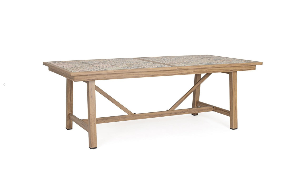 bizzotto bizzotto tavolo allungabile rettangolare kalimera 212 285 x 106 cm con mattonelle colore desert ean 8051836788886