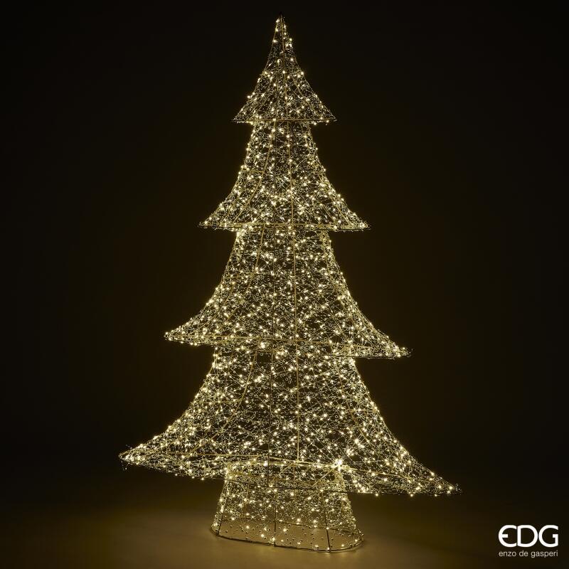 edg enzo de gasperi edg enzo de gasperi albero di natale led pearls 1 440 microled h 150 cm l 104 cm l 27 cm ip44 light gold ean 8059824546821