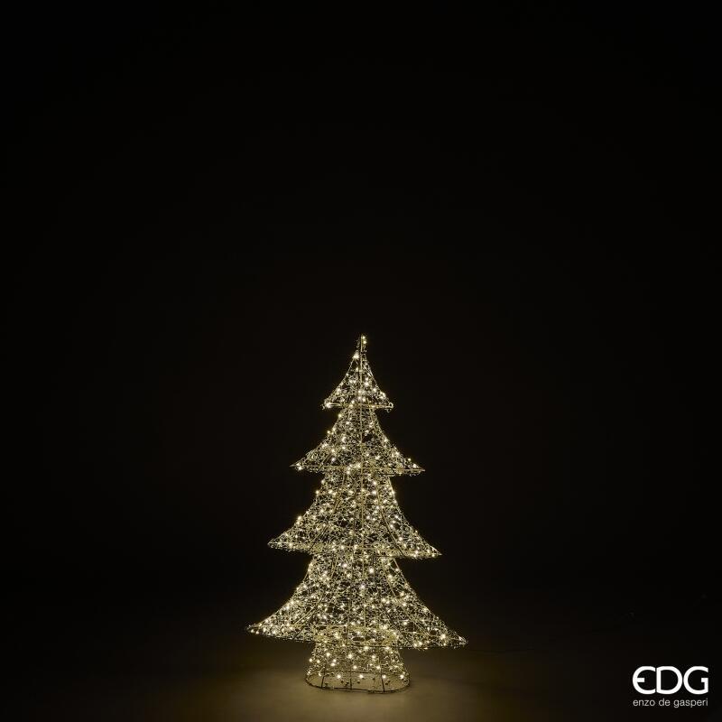 edg enzo de gasperi edg enzo de gasperi albero di natale led pearls 500 microled h 80 cm l 54 cm l 14 cm ip44 light gold ean 8059824546722
