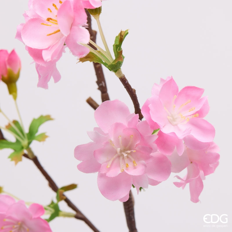 edg enzo de gasperi edg enzo de gasperi ciliegio ramo con foglie h 90 cm pianta artificiale colore rosa ean 8059824610126