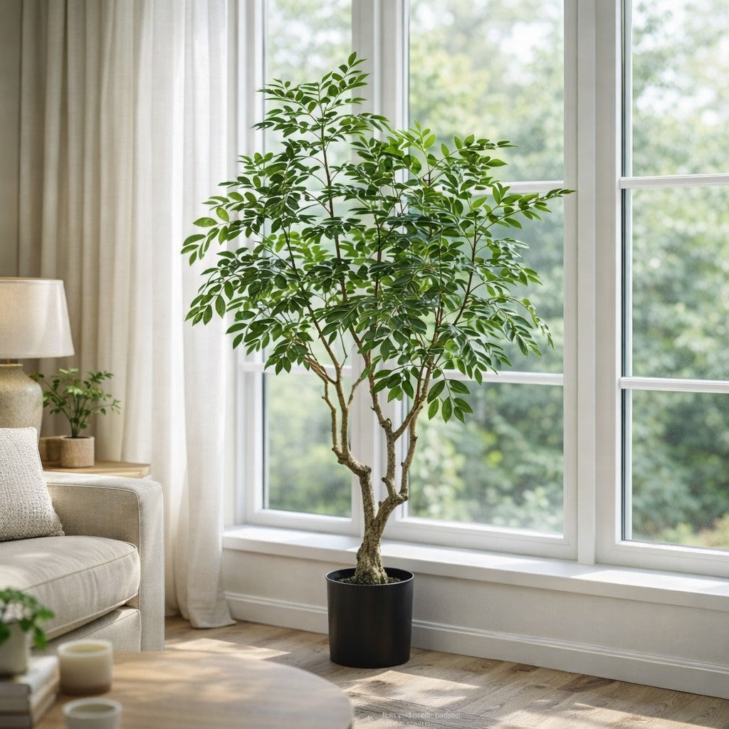 edg enzo de gasperi edg enzo de gasperi dalbergia vogue con vaso pianta artificiale h 180 cm verde ean 8059824607300