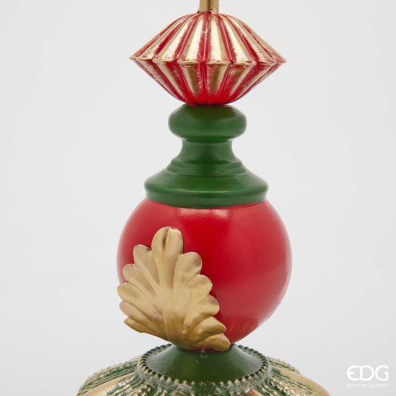 edg enzo de gasperi edg enzo de gasperi decoro albero di natale con decorazioni metallo h 125 cm green red ean 8059824542359