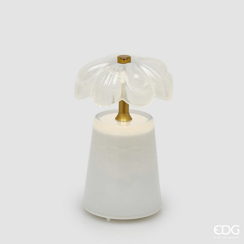 edg enzo de gasperi edg enzo de gasperi lampada da tavolo lily h 1750 cm d 11 cm ip20 bianco scatola regalo ean 8059824607805