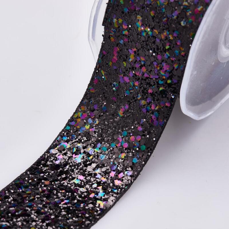 edg enzo de gasperi edg enzo de gasperi nastro shineglitt di natale h 38 mm l 10 mt black ean 8059824305718