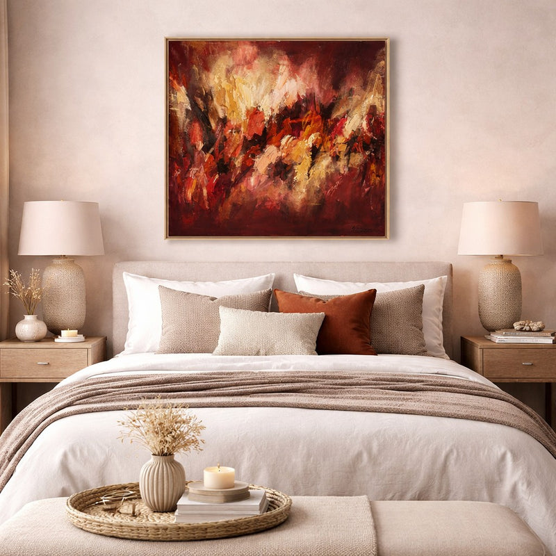 edg enzo de gasperi edg enzo de gasperi quadro abstract rettangolare fiamme 150x120 cm decorazione parete design moderno casa ean 8059824670700