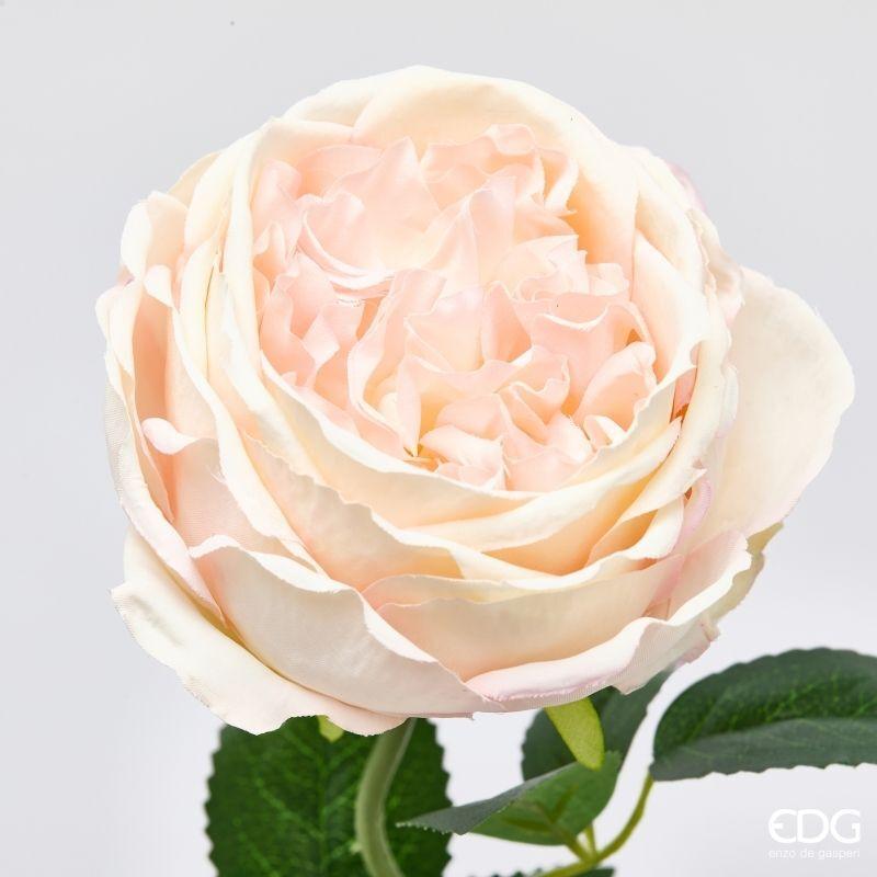 edg enzo de gasperi edg enzo de gasperi rosa ramo con foglie h 50 cm pianta artificiale rosa chiaro ean 8059824634207