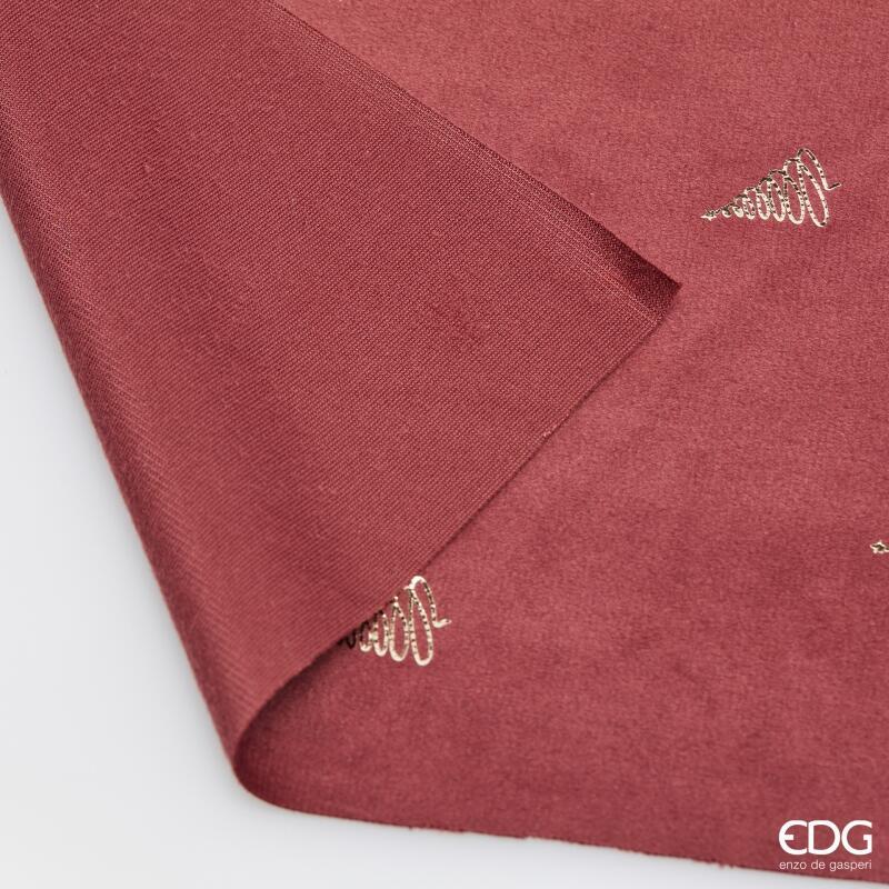 edg enzo de gasperi edg enzo de gasperi rotolo tessuto stampa pino natale h 35 cm l 200 cm burgundy ean 8059824586193