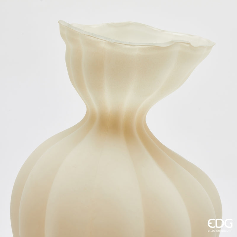 edg enzo de gasperi edg enzo de gasperi vaso flow sinuoso h 30 cm d 195 cm waterproof vetro avorio ean 8059824596963