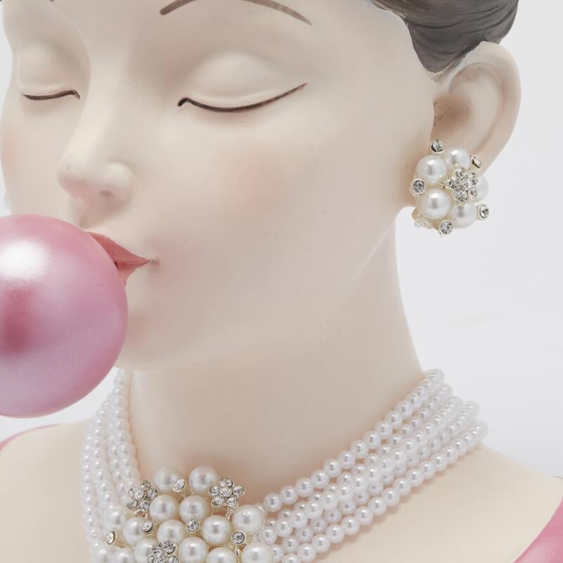 edg enzo de gasperi edg enzo de gasperi vaso lady h 30 cm l 22 cm l 24 cm poliresina rosa ean 8059824402967