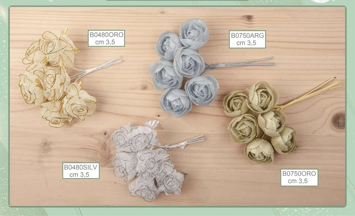 etm etm bocciolo singolo bomboniera 35 cm oro 12 pz ean 8057500588608