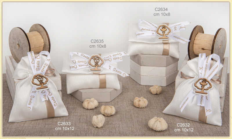 etm etm busta portaconfetti nastro comunione 10 x 8 cm beige 12 pz ean 8057500589209