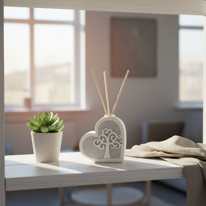 Diffusore cuore Etm ceramica 7,5cm, forma cuore decorativa e profumata. Perfetto per regali, bomboniere e home decor ean 8059973107515