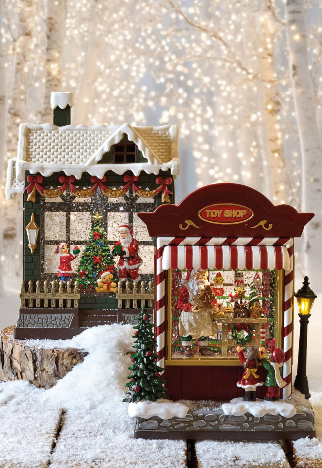 fade fade snowglobe toyshop natalizio 17 x 13 x 23 cm con luci e musica resina multicolor ean 8016175589426