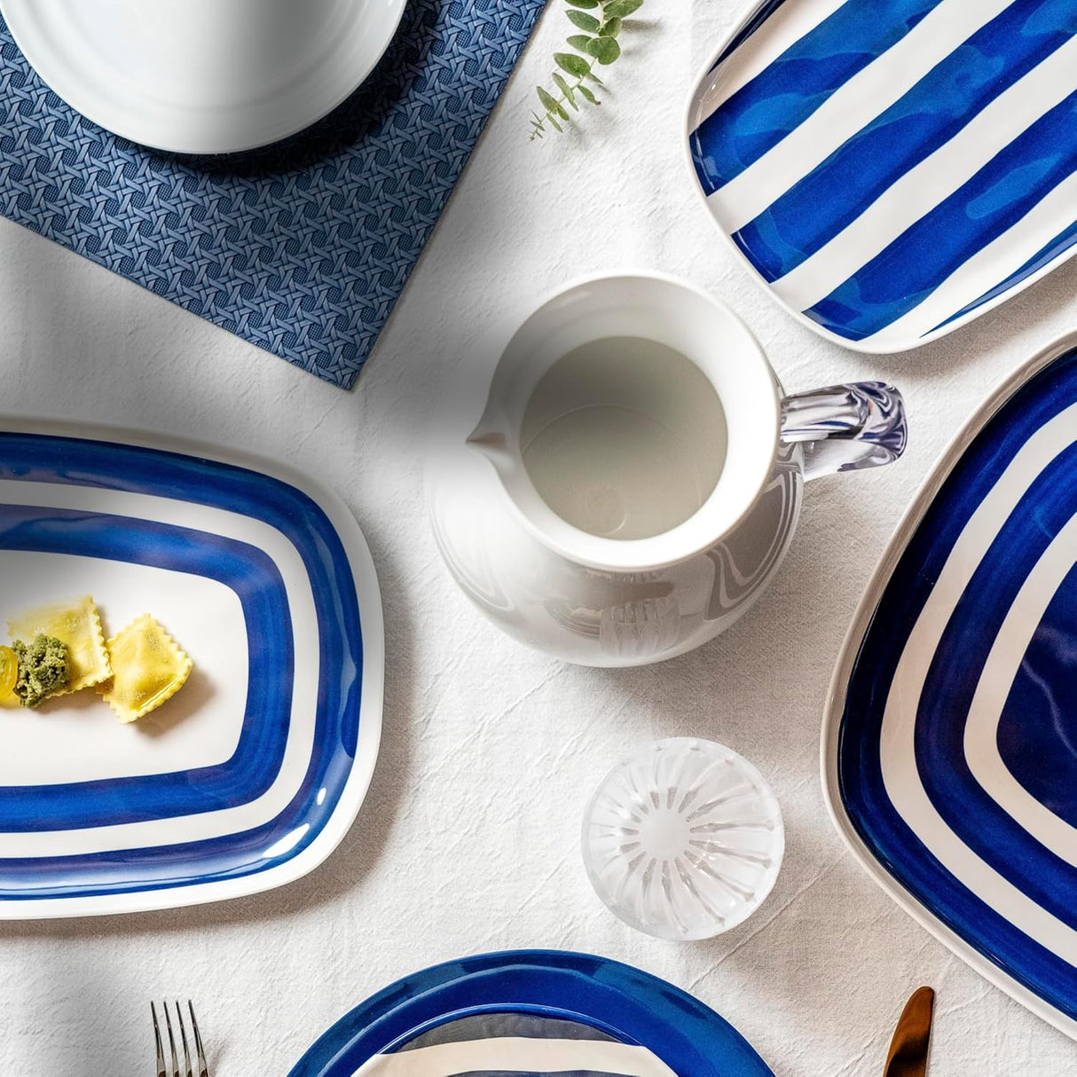 guzzini guzzini ciotola riviera melamina d 22 cm bianco blu ean 8008392392361