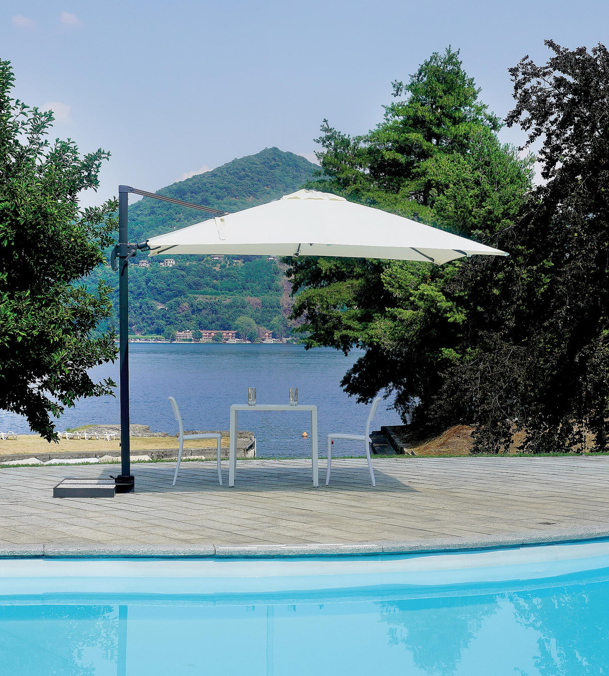 moia greenwood moia greenwood ombrellone california palo laterale 3 x 4 mt mezza base alluminio antracite ecru ean 8013054829901