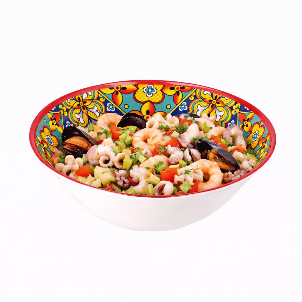 regalo italiano regalo italiano ciotola rian in melamina d 32 cm h 11 cm rosso blu ean 8057586160538