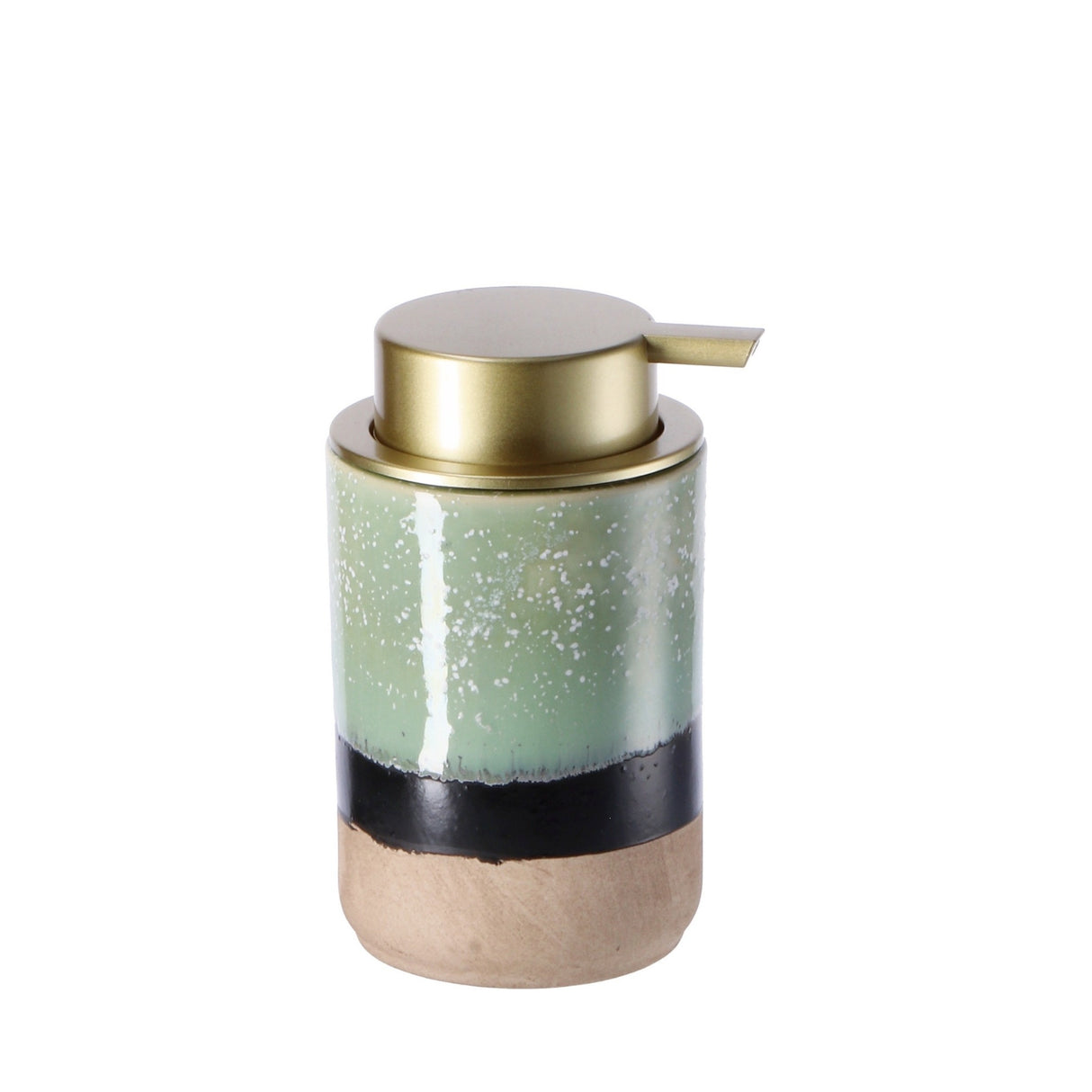 Italienisches Geschenk Italienisches Geschenk Seifenspender aus Keramik, Durchmesser 9 cm, Höhe 14 cm, moderner Seifenspender für das Badezimmer, Halter für Flüssigseife, 1 Stück, EAN 8057586010024