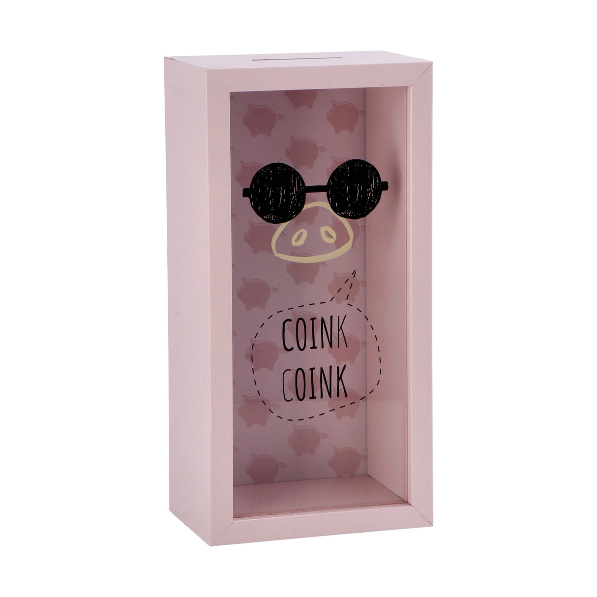 Italienisches Geschenk Italienisches Geschenk Sparbüchse aus MDF und Glas 13 x 8 cm, H 25 cm, dekorative, moderne Sparbüchse, 1 Stück, EAN 8057586123687