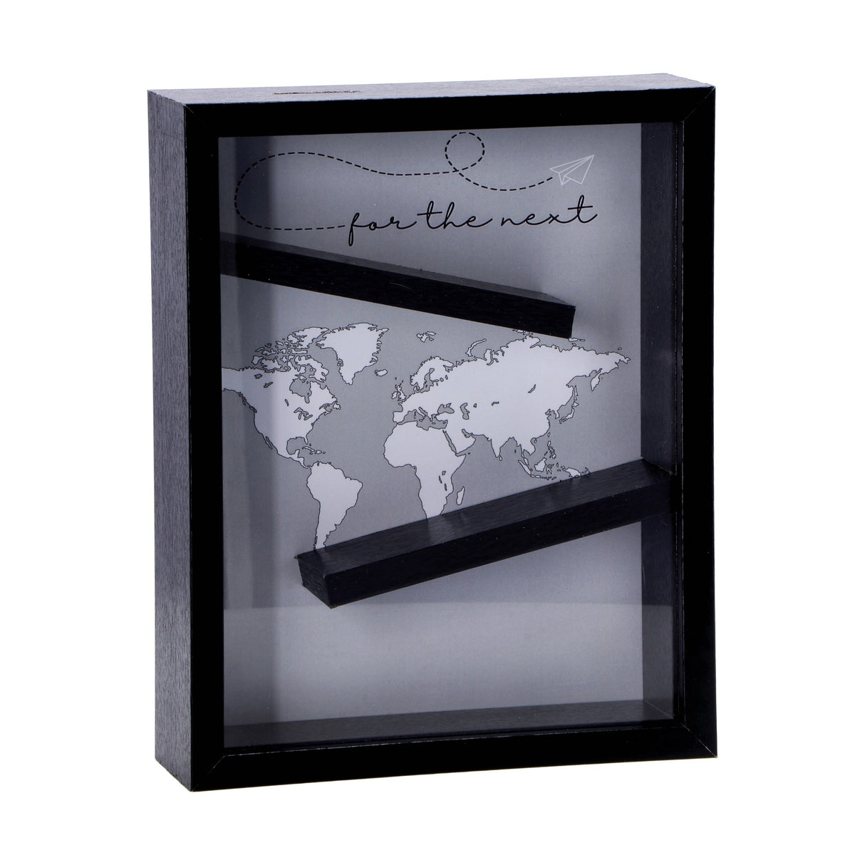 Italienisches Geschenk Italienisches Geschenk Sparbüchse aus MDF und Glas 20 x 6 cm, H 25 cm, dekorative, moderne Sparbüchse, 1 Stück, EAN 8057586123717