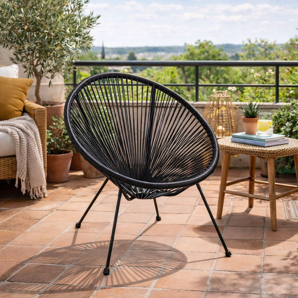 regalo italiano regalo italiano sedia da esterno 68 x 62 h 82 cm nero ean 8057586112889