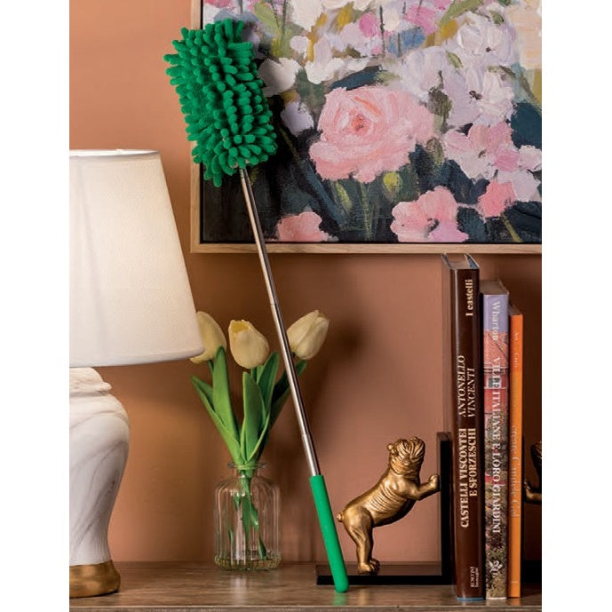 regalo italiano regalo italiano spolverino in ciniglia con ricambio e manico telescopico 28 76 cm panno antipolvere allungabile pulizia casa ean 8057586199897