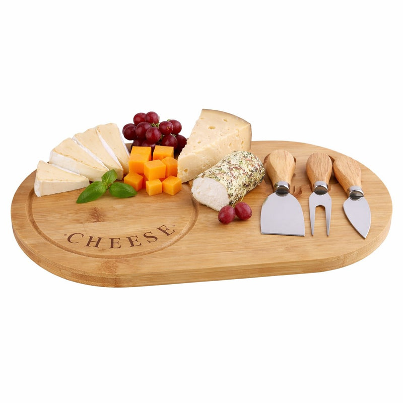 regalo italiano regalo italiano tagliere formaggio con 3 coltelli 33 x 18 cm ean 8057586190160