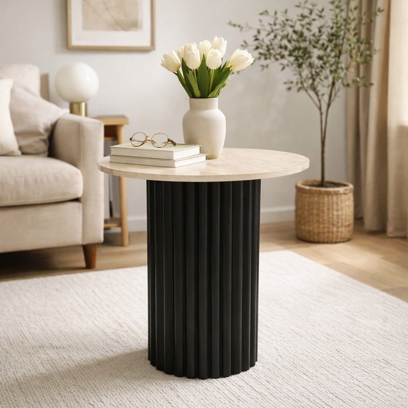 regalo italiano regalo italiano tavolino ferro e ceramica crema d 36 cm h 40 cm tavolino design moderno arredo casa ean 8057586189515