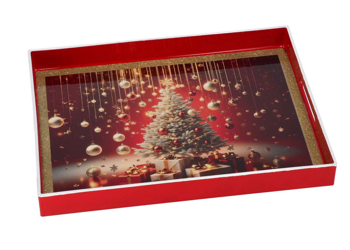 regalo italiano regalo italiano vassoio rettangolare natale plastica 40 x 30 cm h 5 cm ass multicolor 1 pz ean 8057586115149