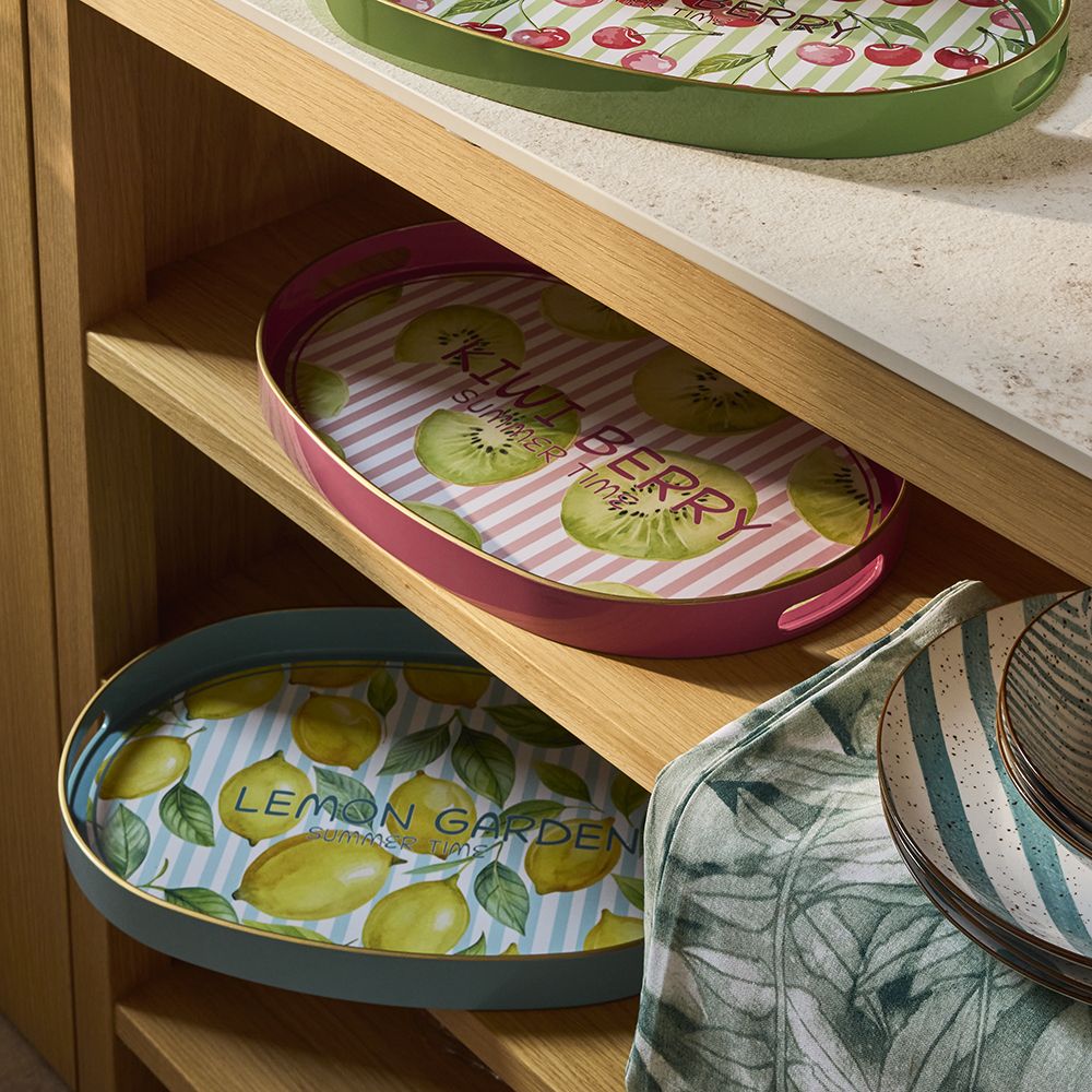 tognana tognana vassoio ovale lemon serving summer time 44 x 30 cm decorativo polipropilene multicolor ean 8056444556711