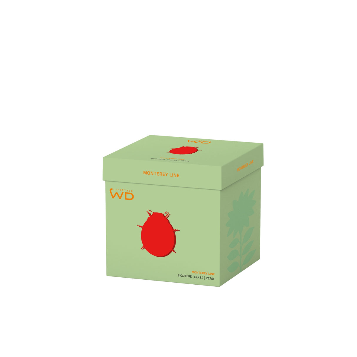 wd lifestyle wd lifestyle bicchiere vetro borosilicato cc 250 ml decoro coccinella ean 8055035685175