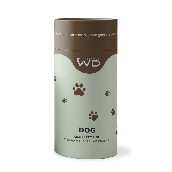 wd lifestyle wd lifestyle clessidra in vetro borosilicato con decoro interno bassotto verde marrone ean 8055035681368